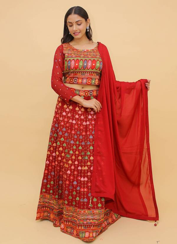 ARYA 21 Festive Wear Georgette Designer Latest Readymade Lahenga Choli Collection
